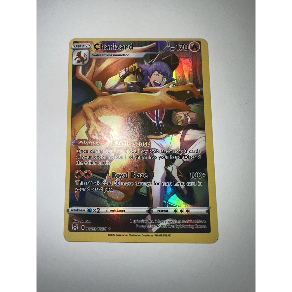 Charizard TG03/TG30 MISCUT ERROR ALIGNMENT DOT NEAR MINT!! NM UltraRare Holo